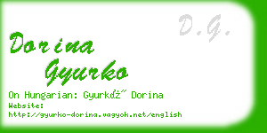 dorina gyurko business card