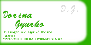 dorina gyurko business card